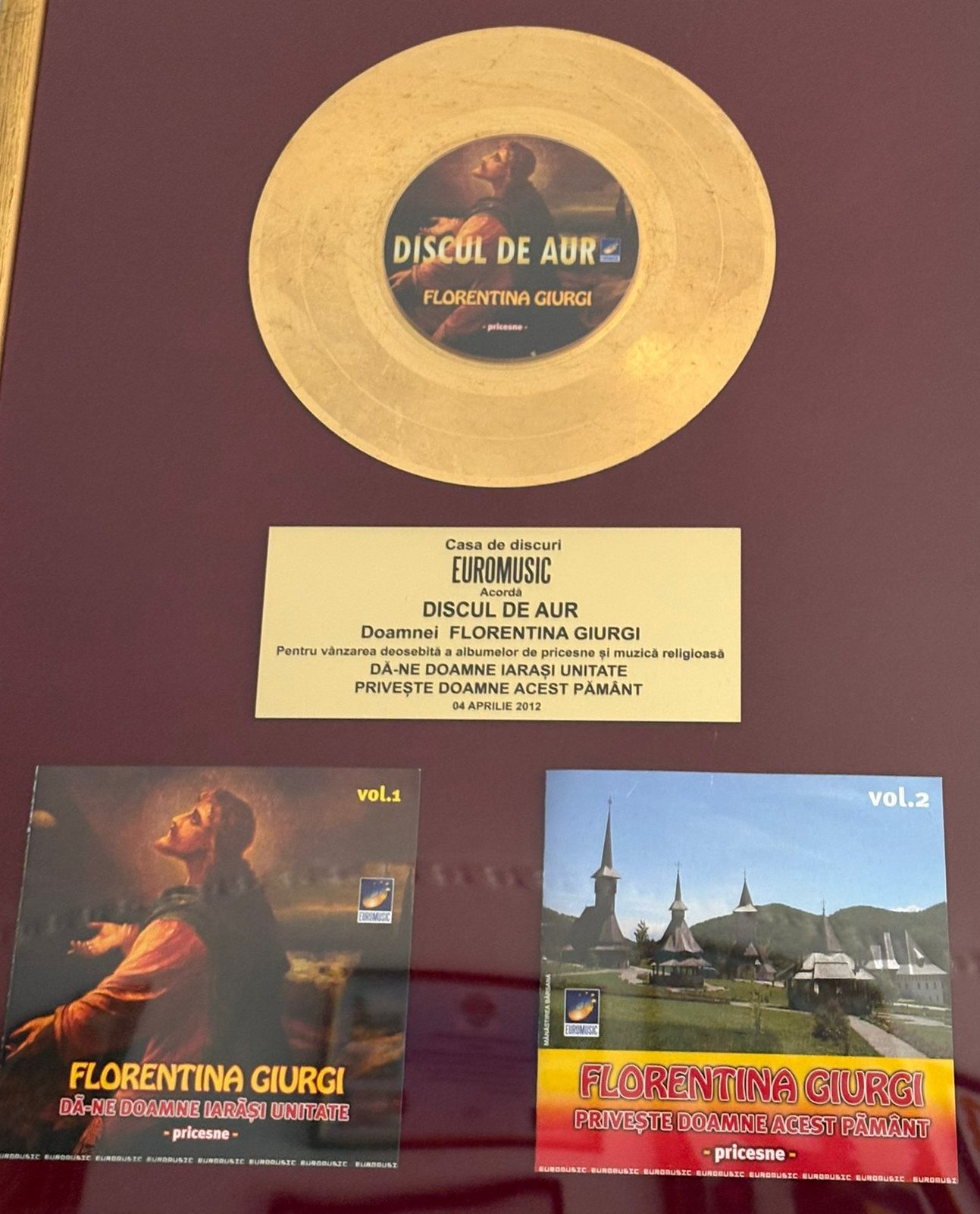 Diplomă Florentina și Petre Giurgi